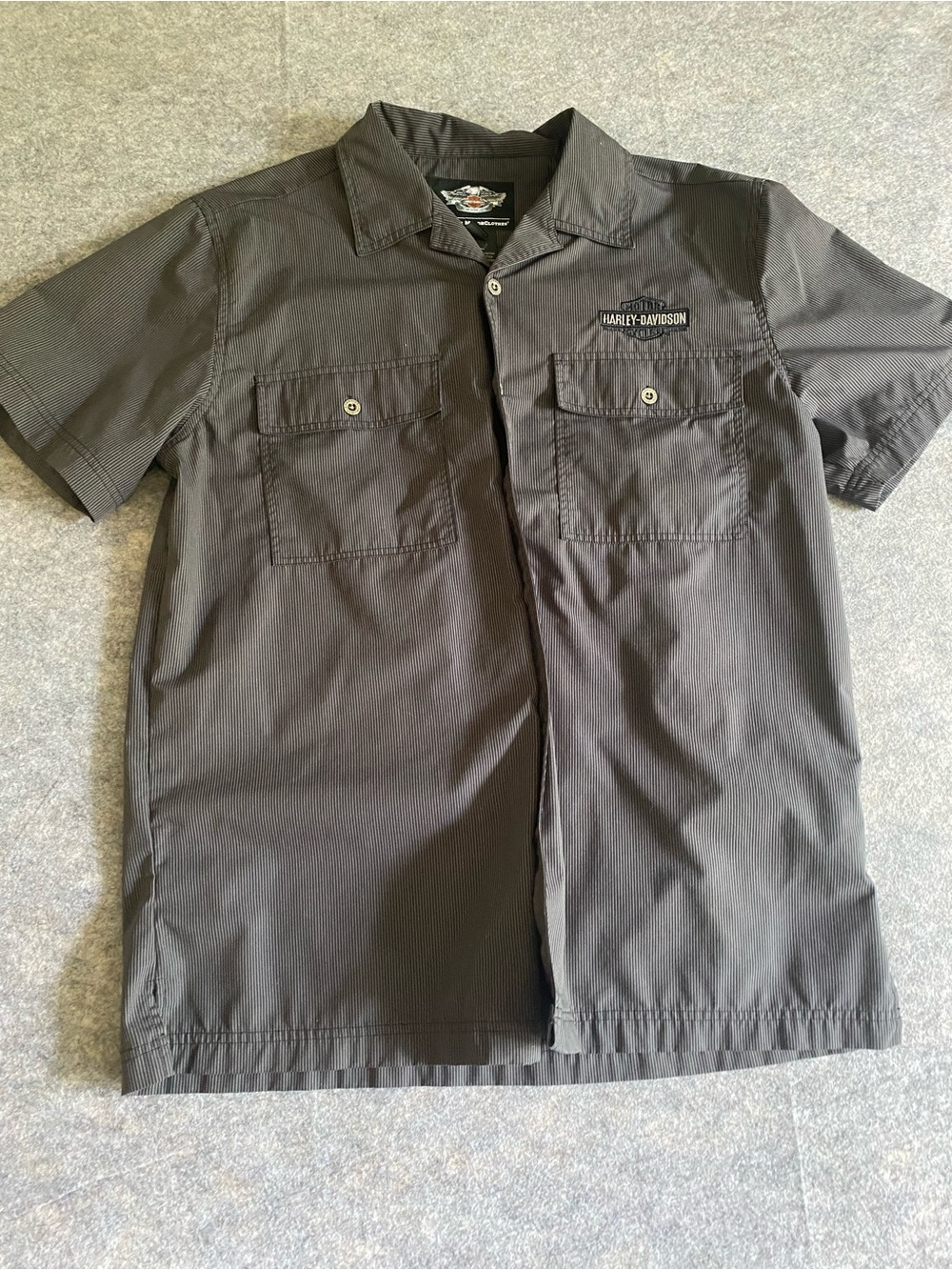 Harley Davidson Grey Button Up